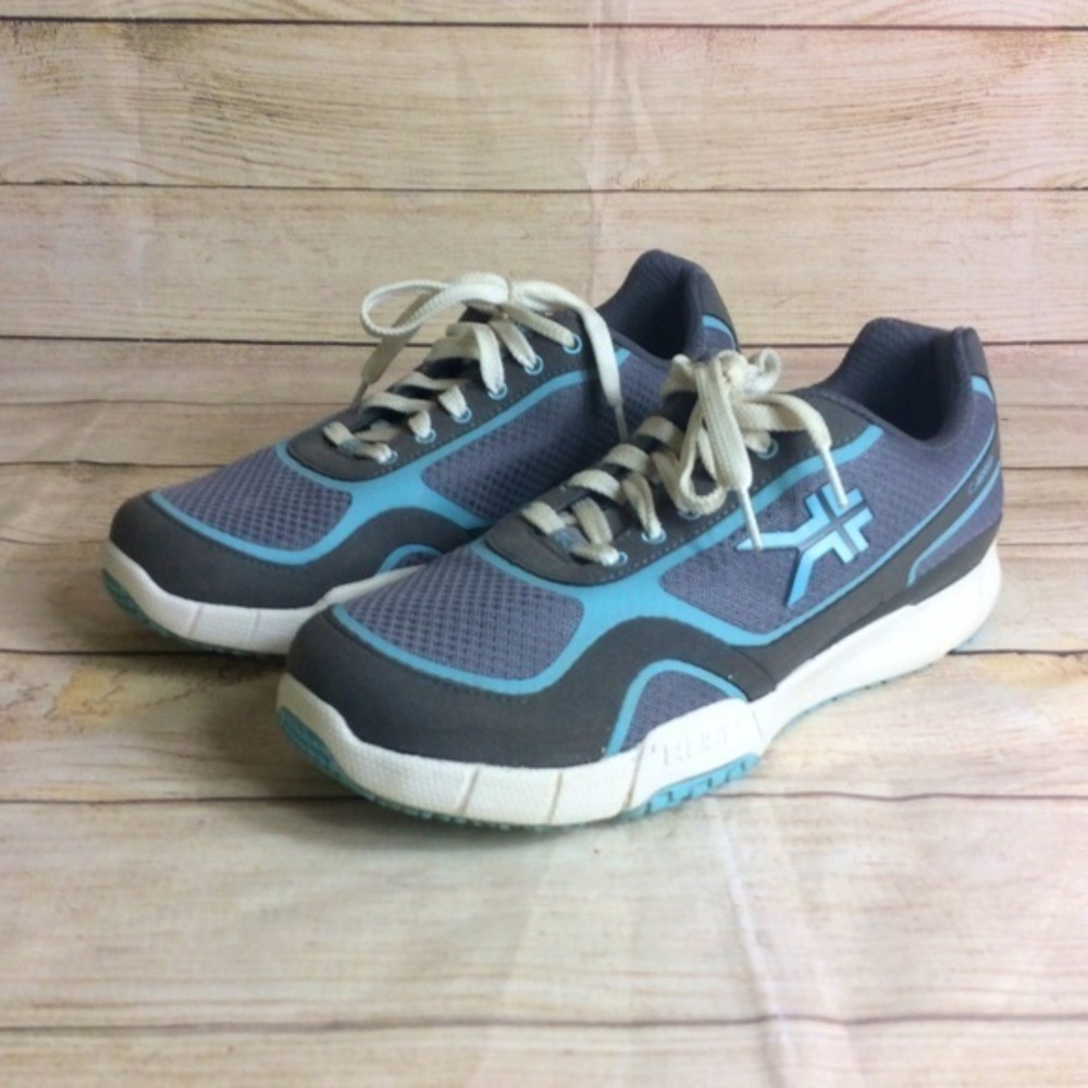 Kuru Carrera blue gray athletic shoes. 10.5
